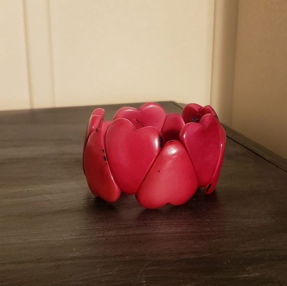 Pink Heart Shaped Tagua Bracelet - Picture 4 of 4